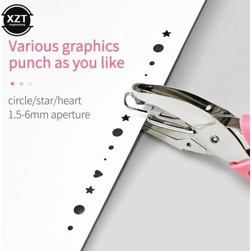 Handle Hole Punch 1.5MM/3MM/5.5MM/5MM/6MM paper puncher DIY Loose-leaf Paper Cutter Single Hole punch For Scrapbooking Tools Off
