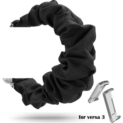 Elastic Fabric Band for Fitbit Versa 3 Scrunchies Women Girls Woven Strap Watch Band for Fitbit Versa 3 / For fibit sense correa