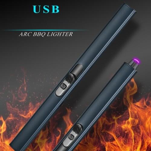 Eletronic Pulse Lighters Pipe Smoke Electronic Usb Charging Arc Lighter BBQ Kitchen Lighter Candles Fireworks Safety Swi