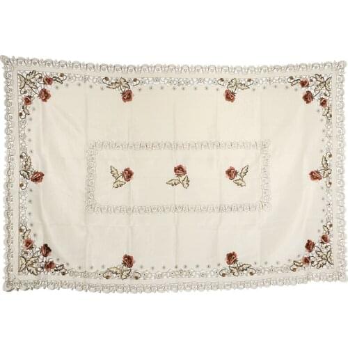 Europe Embroidered Tablecloth Dining Table Cover Wedding Home Kitchen Dining Room Decoration Decor,150X220cm