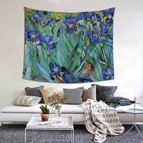 Van Gogh Tapestry Monet Painting Tapestry Wall Bedspread Bohemian Psychedelic Decor Blanket For Bedroom Dorm