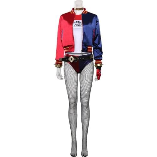 Harleen Quinzel Cosplay Costume T-shirt Pants Outfits Halloween Carnival Suit