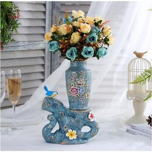 Creative bird crafts, beautiful vases, home office restaurant desktop decoration, Christmas wedding decoration