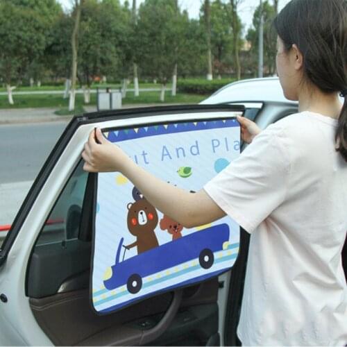 Magnetic Car Curtain In The Car Window Sunshade Cover Cartoon Universal Side Window Sunshade UV Protection For Kid Baby Children