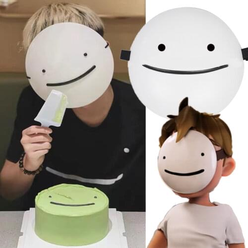 White Dreams Smile Mask Adult Kids Creative Costume Helmet Macka Halloween Cartoon Anime Cosplay Masks Party Full Face Mask