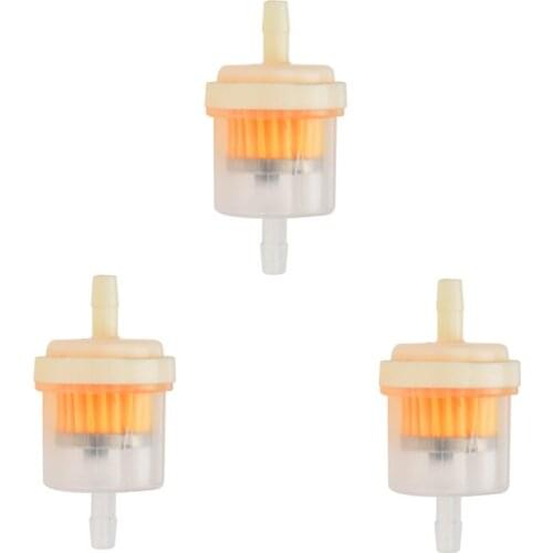 3Pcs Motorcycle Petrol Gas Fuel Gasoline Oil Filter for Scooter Motorcycle Moped Scooter Dirt Bike ATV Go Kart oil fuel filter