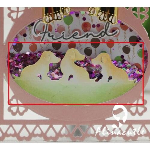 METAL CUTTING DIES cut alinacraft baby dog border edge Scrapbooking paper craft handmade card punch art cutter die cut