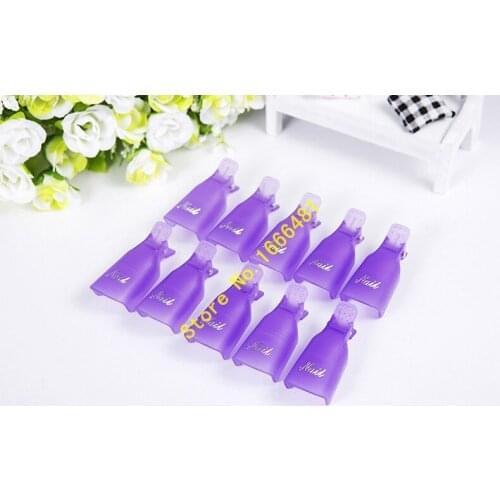 20 Pcs/Lot Reusable Plastic Nail Polish Remover Lacquer Tool Soak Off Wrap
