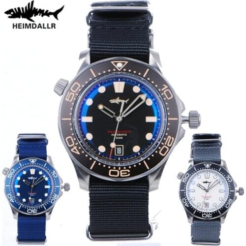 Heimdallr Sea Ghost Mens Dive Watch Black Dial Titanium Case 200M Water Resistance Sapphire NH35A Automatic Movement Wristwatch