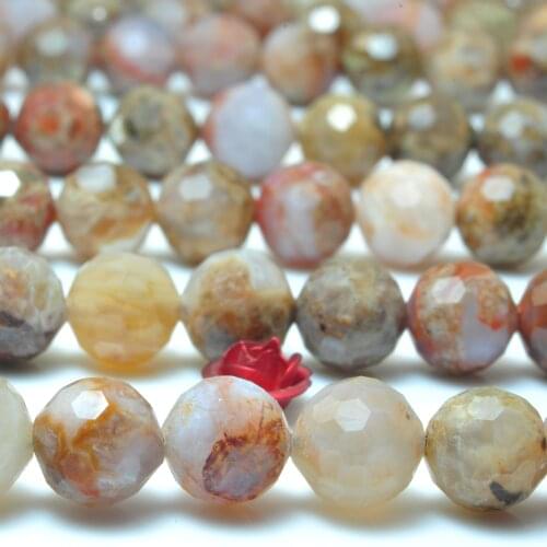 Natural Rainbow Agate Faceted Loose Beads Wholesale Gemstone Semi Precious Stone Bracelet Necklace Diy Jewelry Making Supplies
