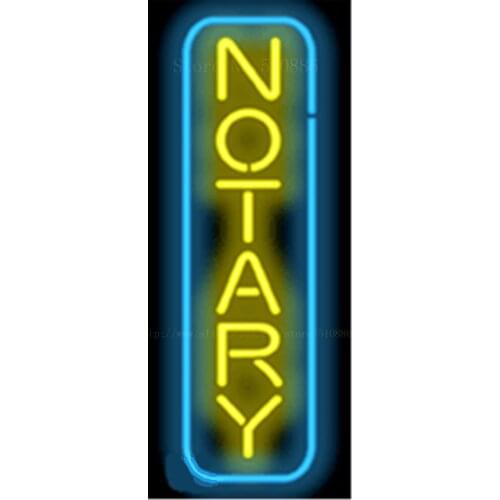 17*14" Notary NEON SIGN REAL GLASS BEER BAR PUB LIGHT SIGNS store display Restaurant Shop Financial Service Advertising Lights