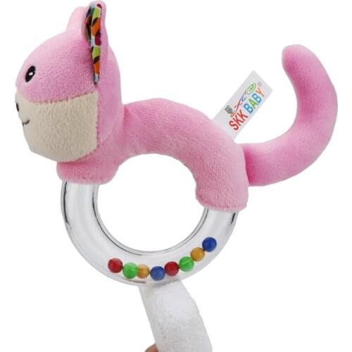 New New Animal Baby Plush Toy Cat/Puppy/Elephant/Rabbit/Bear/Monkey Rattle Baby Listening Grip Sensory Hand Bell Appease Gift