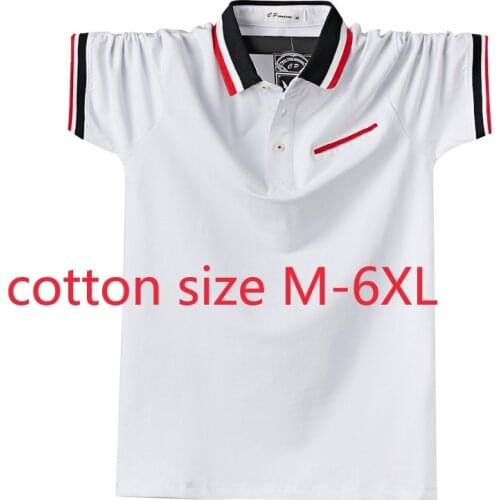 2020 new arrival fashion Breathable mens Summer Super Large Short Sleeve Polo Cotton Plus Size M L XL 2XL 3XL 4XL 5XL 6XL