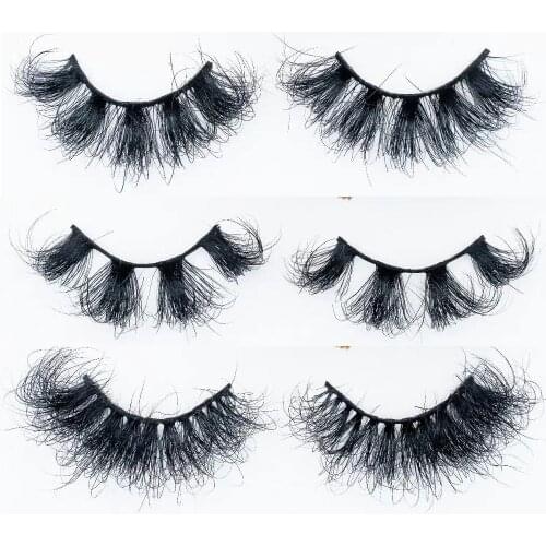 NEW HBZGTLAD 10mm-25mm 3D Mink Hair False Eyelashes Wispy Cross Eye Lashes Fluffy Handmade Extension Mink Eyelashes