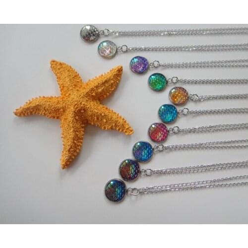 Mermaid Necklace- Never Fade Stainless Chain Holographic Choker Necklace For Mermaid Jewelry Gifts