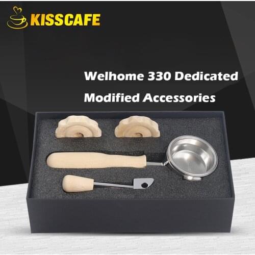 Welhome 330 Coffee Machine Beech Bottomless Portafilter Dedicated Wooden Modification Parts Espresso Barista Set Accessories