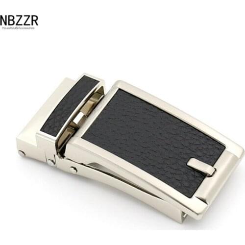 NBZZR Luxury Brand Metal Leather Belt Buckle Head Mens Business Leisure Suit Automatic Buckles Gift For 3.1cm Width Belt
