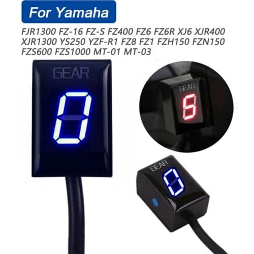 1x Motorcycle 6 Level Speed LED Gear Display Indicator for Yamaha FZ8 FZ6 FZ6R MT01 MT03 Xj6 Xjr400 Xjr1300 YZF R6 R6s