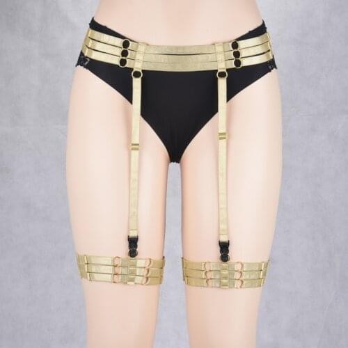 JLX.HARNESS Cage Harness Panties / Body Harness / Burlesque Costume / Exotic Dance Wear / Champagne Panties Lingerie P0174