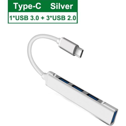 USB C HUB 3.0 Type C 3.1 4 Port Multi Splitter Adapter OTG USB for Macbook Pro 13 15 Air Mi Pro HUAWEI PC Accessories