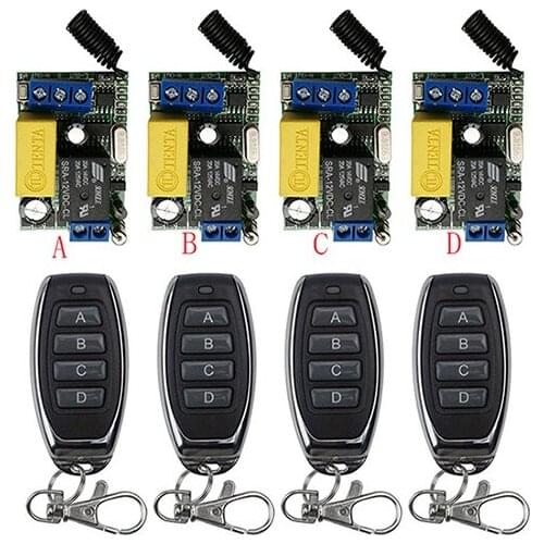 Xuanlongyuan AC220V 1CH 10A RF Wireless Remote Control Relay Switch Security System Garage Doors Gate Electric Doors shutters