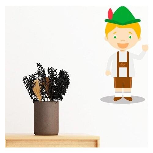 Green Brown Germany Cartoon Removable Wall Sticker Art Decals Mural DIY Wallpaper for Room Decal