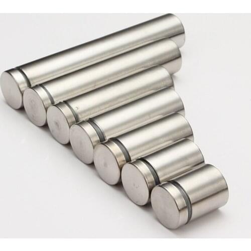 10PCS! Professional Advertisement Nails Standoff Bolt Stainless Steel Mirror Glass Wall Support Fixing Screws Decor Hardware