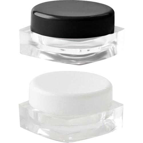 25Pcs Portable 3g Empty Plastic Sample Containers BB Cream Eyeshadow Jars Cases