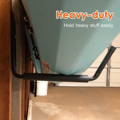 4 PCS Heavy Duty Garage Hooks Storage Utility Hooks Wall Mounted Kayak Hooks Hangers Organizer with Screws and Wall Anchors