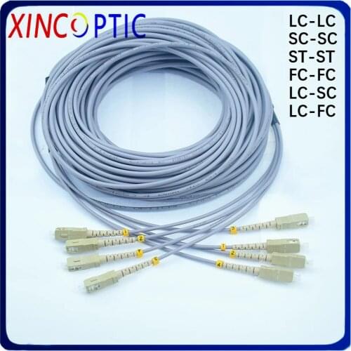 4 core 150M Multimode Armored Patch Cord 4core MM 62.5/125 OM1 SC LC FC ST 4 fibers 150Meters Armored Optical Fiber Jumper Cable