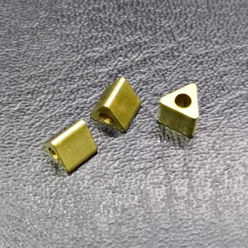 50 PCS 5.5*5mm 6.5*7mm Triangle Loose Beads Metal Brass Spacer Beads DIY Accessories For Jewelry Making