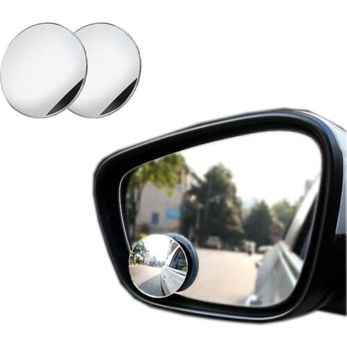 Car Rearview Mirror Small Round Mirror 360 Degree Rotatable Reversing Blind Spot Mirror Auto Parts