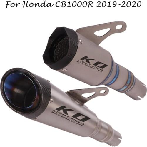 Slip for Honda CB1000R 2019 2020 Motorcycle Titanium Exhaust Muffler Mid Tail Pipe