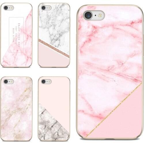 Pink-Texture-Marble-Rock-Stone-Heart Soft Bag Case For Xiaomi poco X3 nfc F2 Pro M3 Mi 5X 6X Max Mix 1 2 2S 3 Mi5 Mi6 Mi3 Mi4