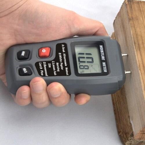 Brand Digital Wood Moisture Meter Wood Humidity Measuring Tool Timber Damp DetectorResolution+-0.1%/Accuracy 0.5% Range:0~99.9