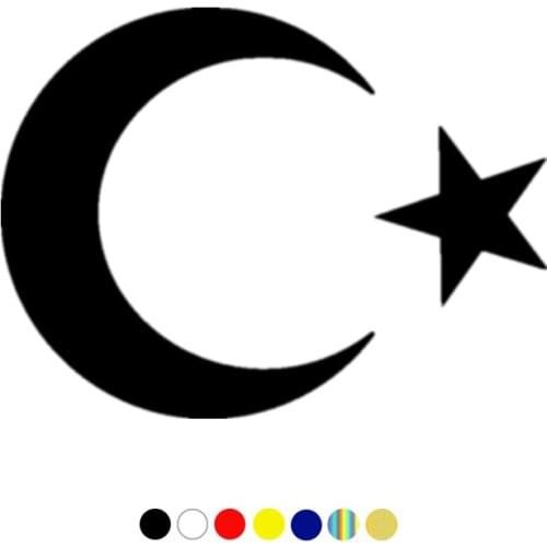 CS-10117# Turkish Flag Moon Star funny vinyl car sticker reflective waterproof car decal stickers on car truck bumper