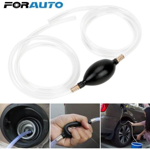 FORAUTO Petrol Diesel Liquid Manual Pump Syphon Water Oil Transfer Pump PVC Pipe Car Fuel Gas Pump Fuel Saver