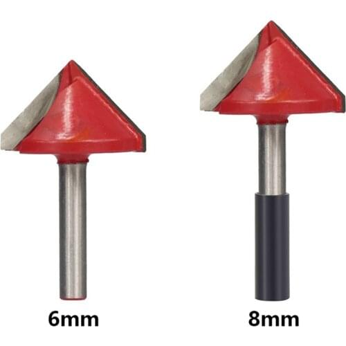 1pc 32mm v shape milling cutter 90 degrees wood router bits milling cutters cnc 6mm shank for carpentry trim engraving bit