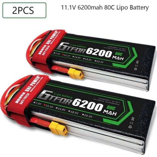 GTFDR 3S 11.1V 6200mah 80C-160C Lipo Battery 3S XT60 T Deans XT90 EC5 For FPV Drone Airplane Car Racing Truck Boat RC Parts