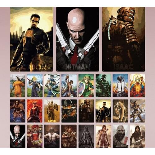 Game Metal Poster Plaque Metal Vintage Gamer Metal Sign Tin Sign Wall Decor For Game Room Internet Cafe Game Wall Poster