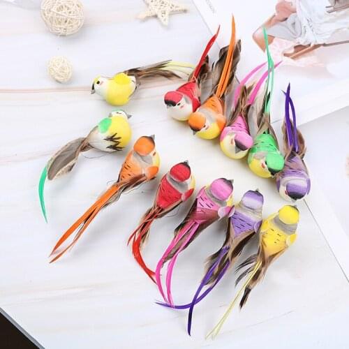 Home Garden Wedding Decoration Artificial Foam Feather Simulation Bird DIY Party Crafts Ornament Props