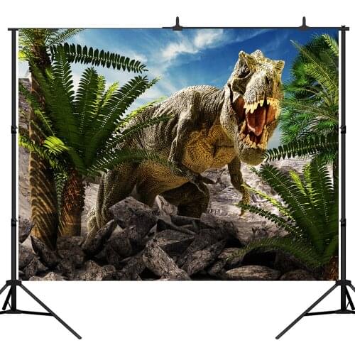 Lyavshi Vinyl photography background Jurassic 3D dinosaur park backdrop photo studio children birthday party photocall