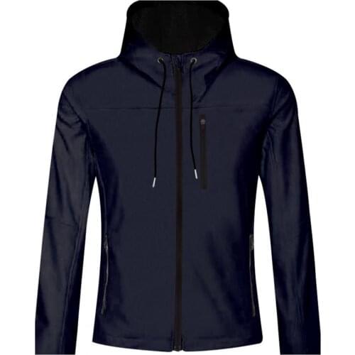 Jacket Men Coat Windproof Waterproof Stand Collar Hooded Cardigan 2021 Autumn Winter Warm Thick Work Loose Outerwear