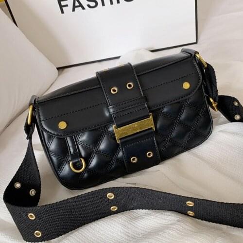 New Crossbody Bags for Women Leather Shoulder Bag Luxury Brand Handbag Diamond Lattice Messenger Bag Female Sac Square Flap Bags
