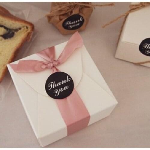 New 90pcs thank you round blcak scrapbooking sticker Gift Tag Gifts Decoration DIY gift sealing sticker multi-use