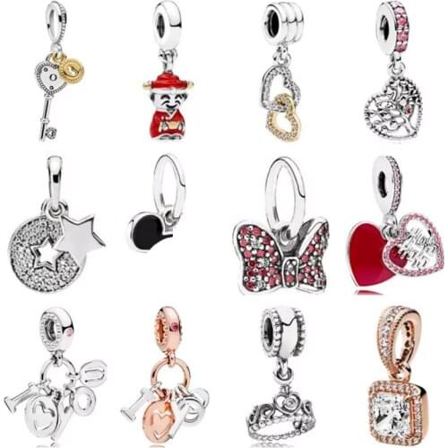 Original PDD DZ 48 925 Sterling Silver Spring New Pendant with DIY Bracelet Necklace Jewelry Gift Carving Suitable for Women