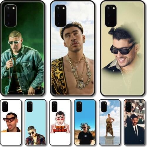 Bad bunny singer Phone Case For Samsung Galaxy Note S21 20 10 9 E Lite UW Ultra 5G PRO Black Shell Cover