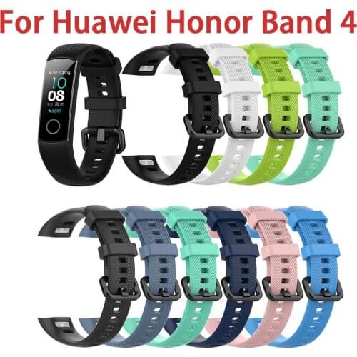 8 Colors Strap For Huawei Honor Band 4 Wrist Strap Silicon Bracelet Strap Soft TPU Material Wristband Smart Accessories