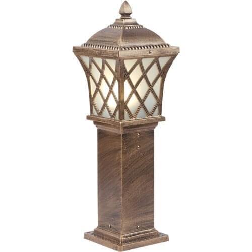 European-style grid garden lamp outdoor waterproof aluminum housing park landscape lamp column square courtyard lawn lamp