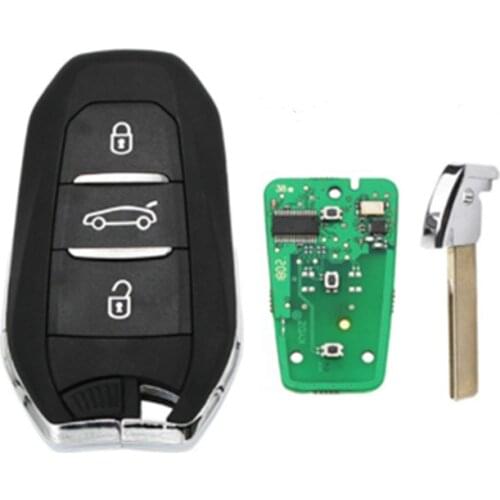 3 button smart remote key 433MHz ID46/4A Chip HU83 / VA2 Blade for Peugeot 208 308 508 3008 5008 for Citroen C4 C4L